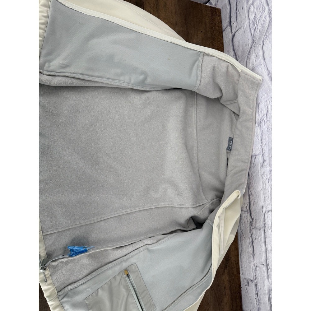 Audi Womens Softshell Jacket Cream Full Zip Fleece Lined Mock Neck Medium Logo - Picture 15 of 16